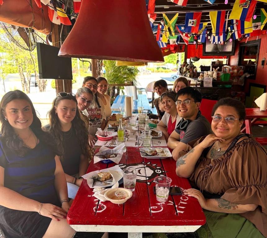 Students have lunch at Cali-n-Tito's