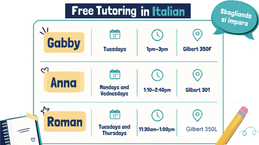 Italian Tutoring Flyer