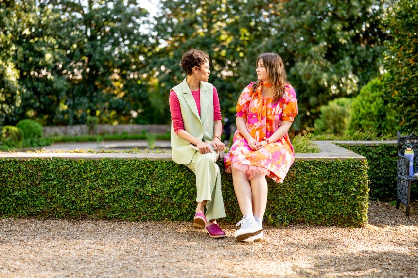 Faculty and Student Meet in Garden