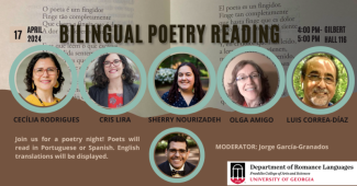 Poster advertising Bilingual Poetry Night