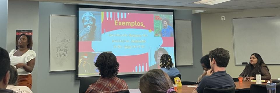 Spelman students present their research about Brazilian music