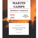 informational flyer with burning woods in background